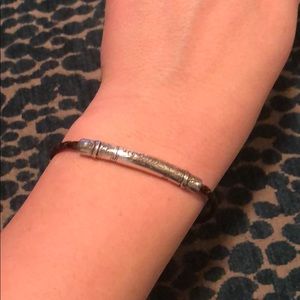 Brighton silver and leather bracelet